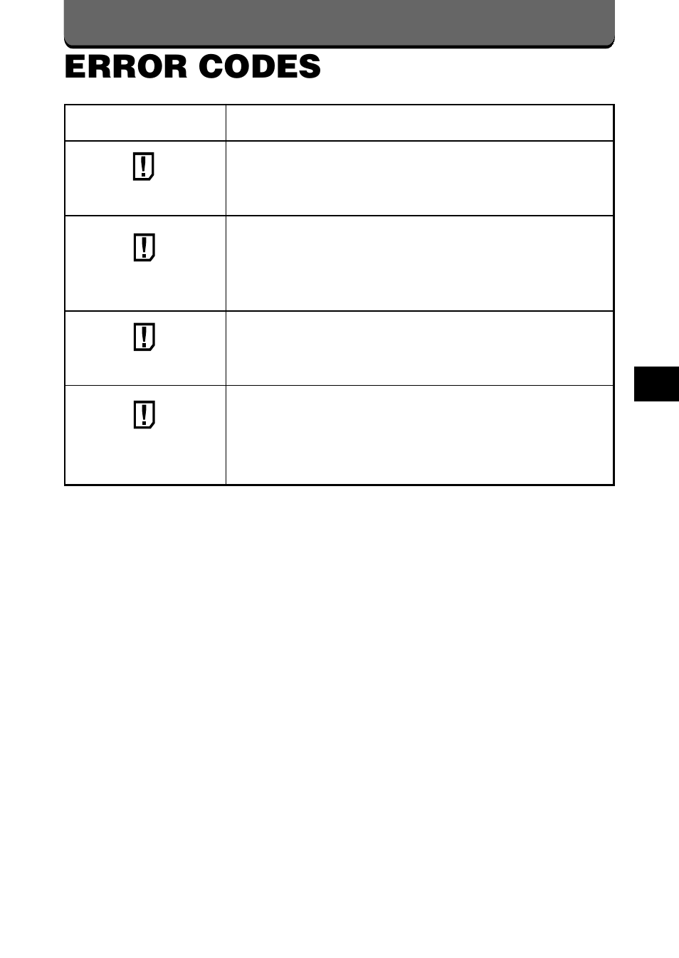 Error codes | Olympus C-2020ZOOM User Manual | Page 193 / 200