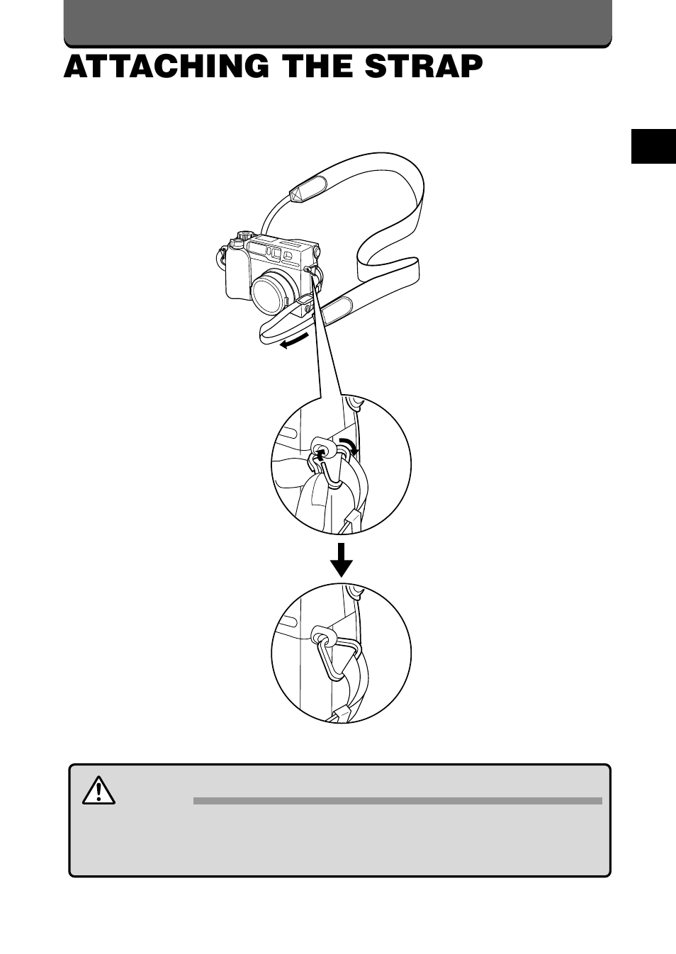 Attaching the strap | Olympus C-2020ZOOM User Manual | Page 21 / 200