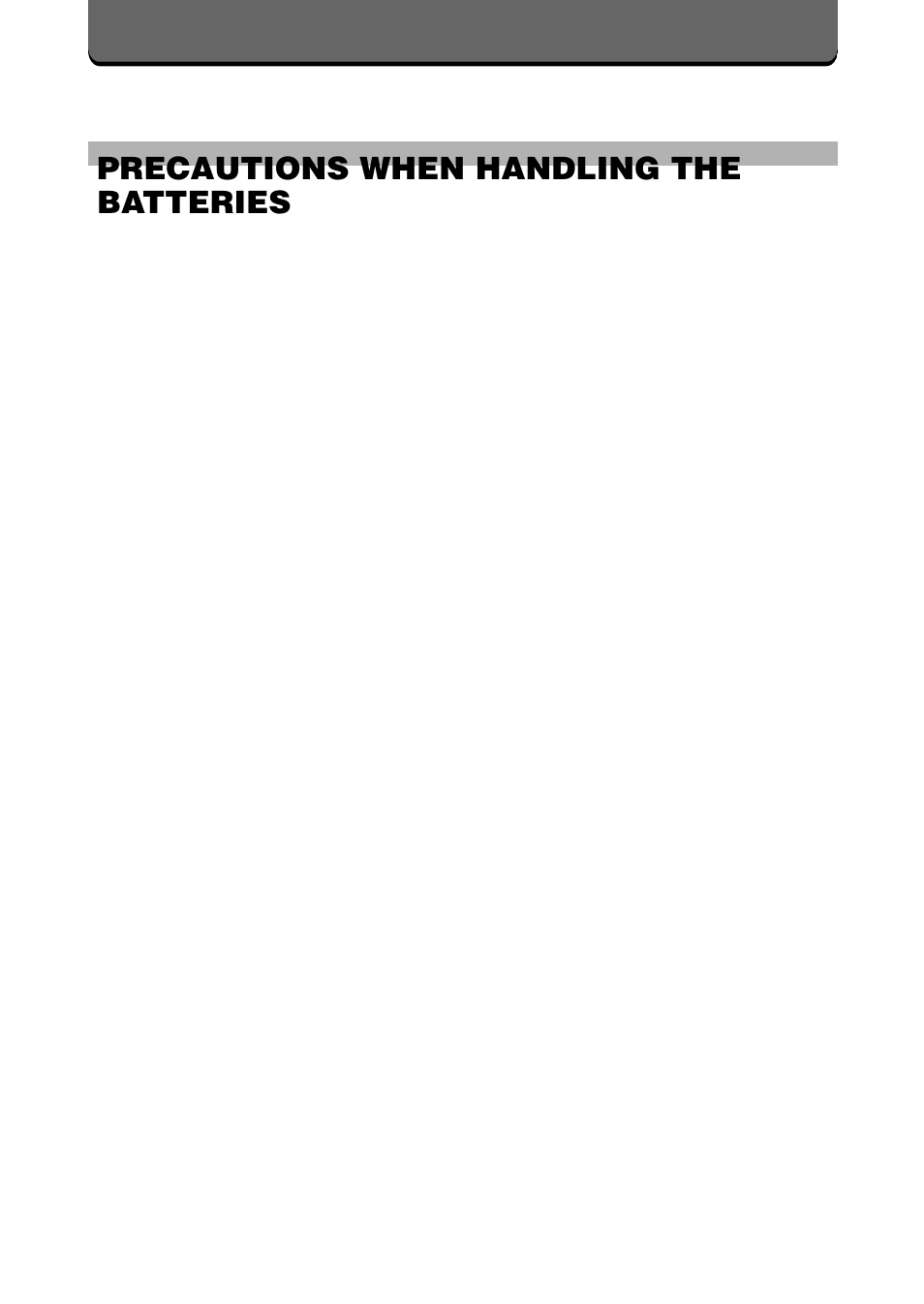 6precautions when handling the batteries | Olympus C-2020ZOOM User Manual | Page 6 / 200