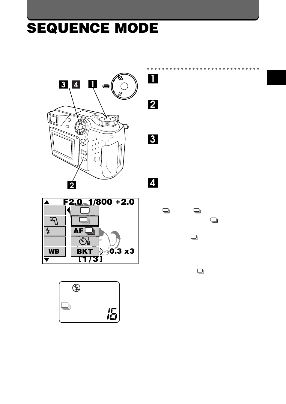 Sequence mode, 3 x3 | Olympus C-2020ZOOM User Manual | Page 65 / 200