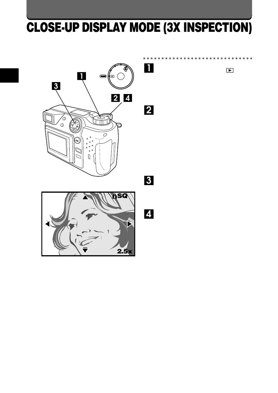 Close-up display mode (3x inspection) | Olympus C-2020ZOOM User Manual | Page 94 / 200