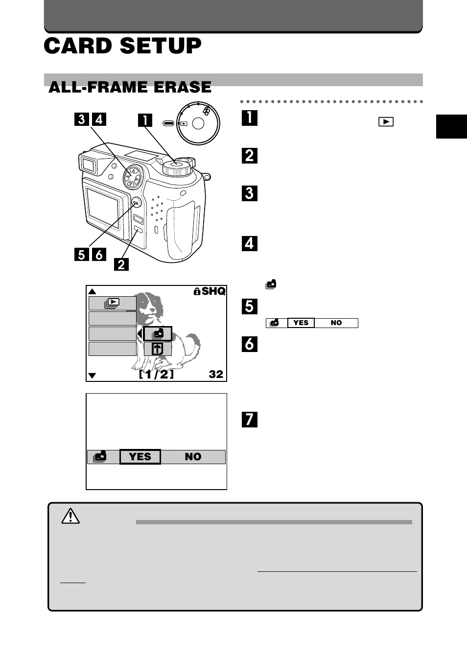 Card setup, All-frame erase | Olympus C-2020ZOOM User Manual | Page 99 / 200