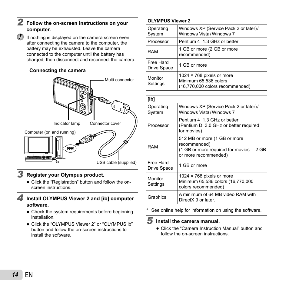 14 en | Olympus VG-160 User Manual | Page 14 / 76