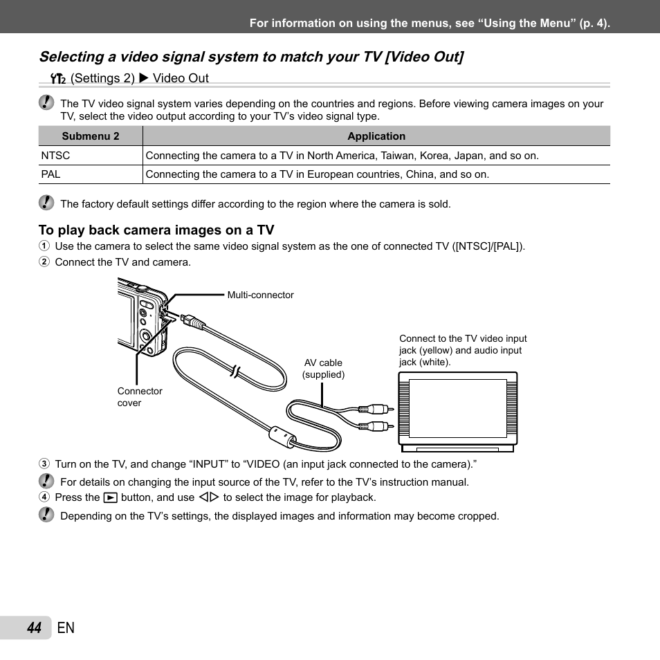 44 en | Olympus VG-160 User Manual | Page 44 / 76