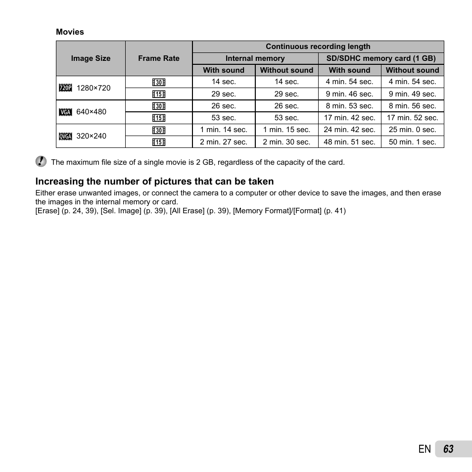 63 en | Olympus VG-160 User Manual | Page 63 / 76