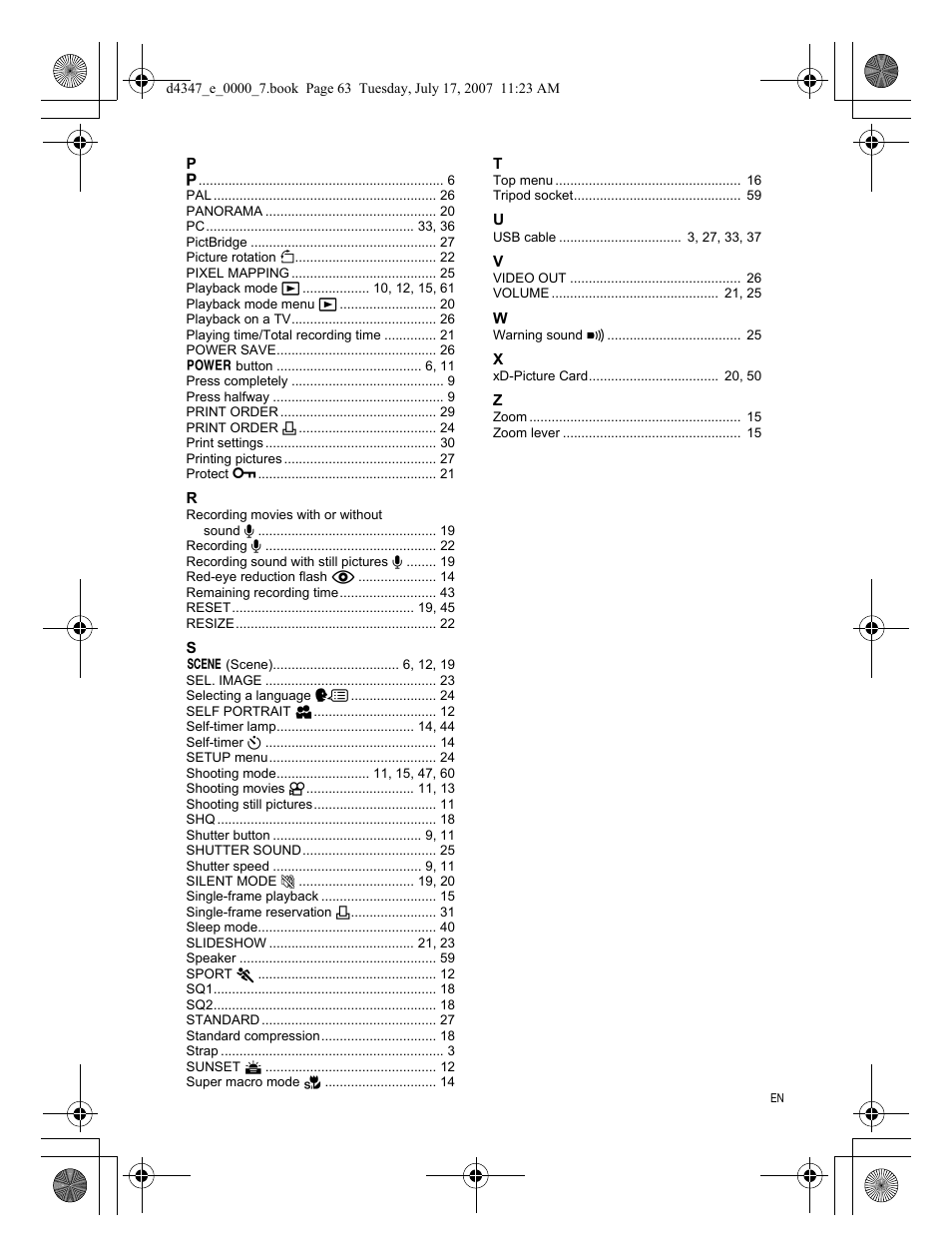 Olympus FE-290 User Manual | Page 63 / 68