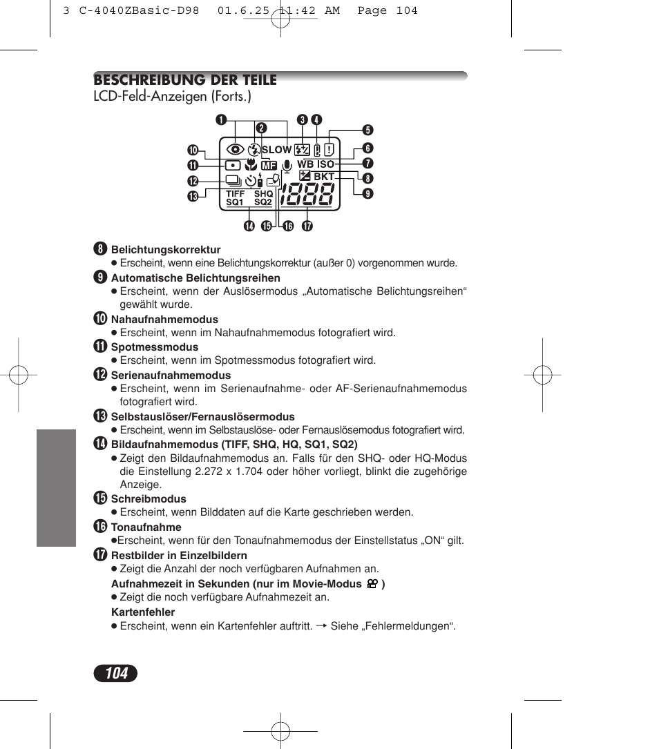 Olympus C-4040ZOOM User Manual | Page 104 / 196