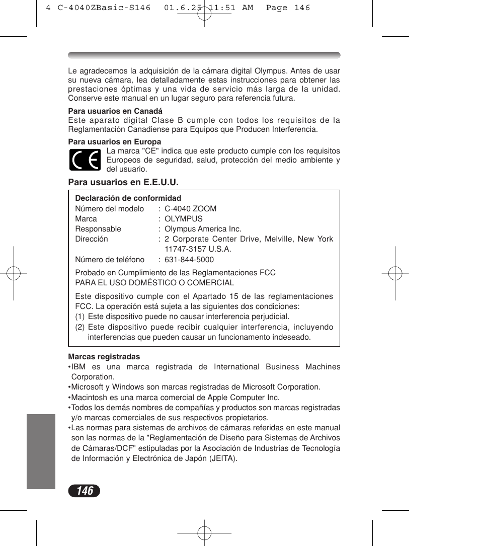 Olympus C-4040ZOOM User Manual | Page 146 / 196