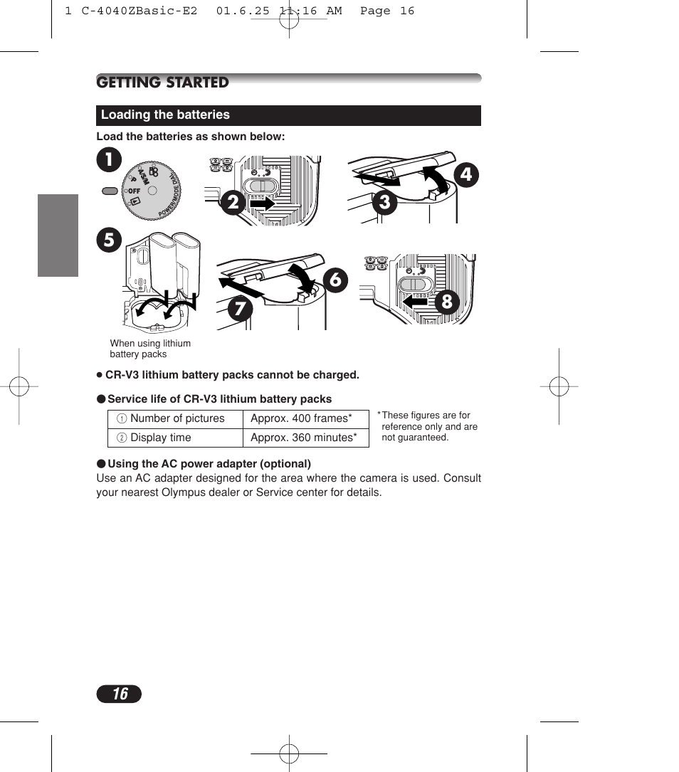 Olympus C-4040ZOOM User Manual | Page 16 / 196