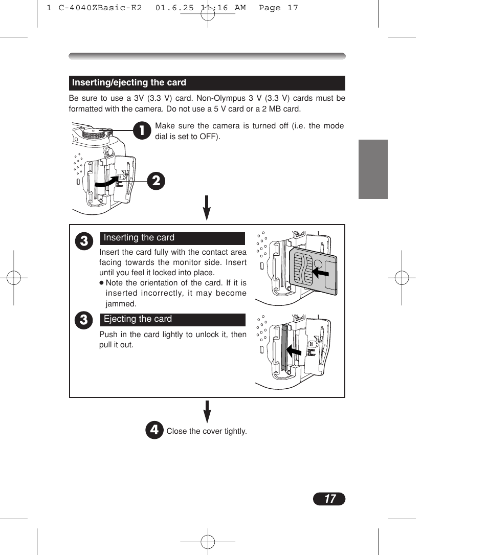 Olympus C-4040ZOOM User Manual | Page 17 / 196