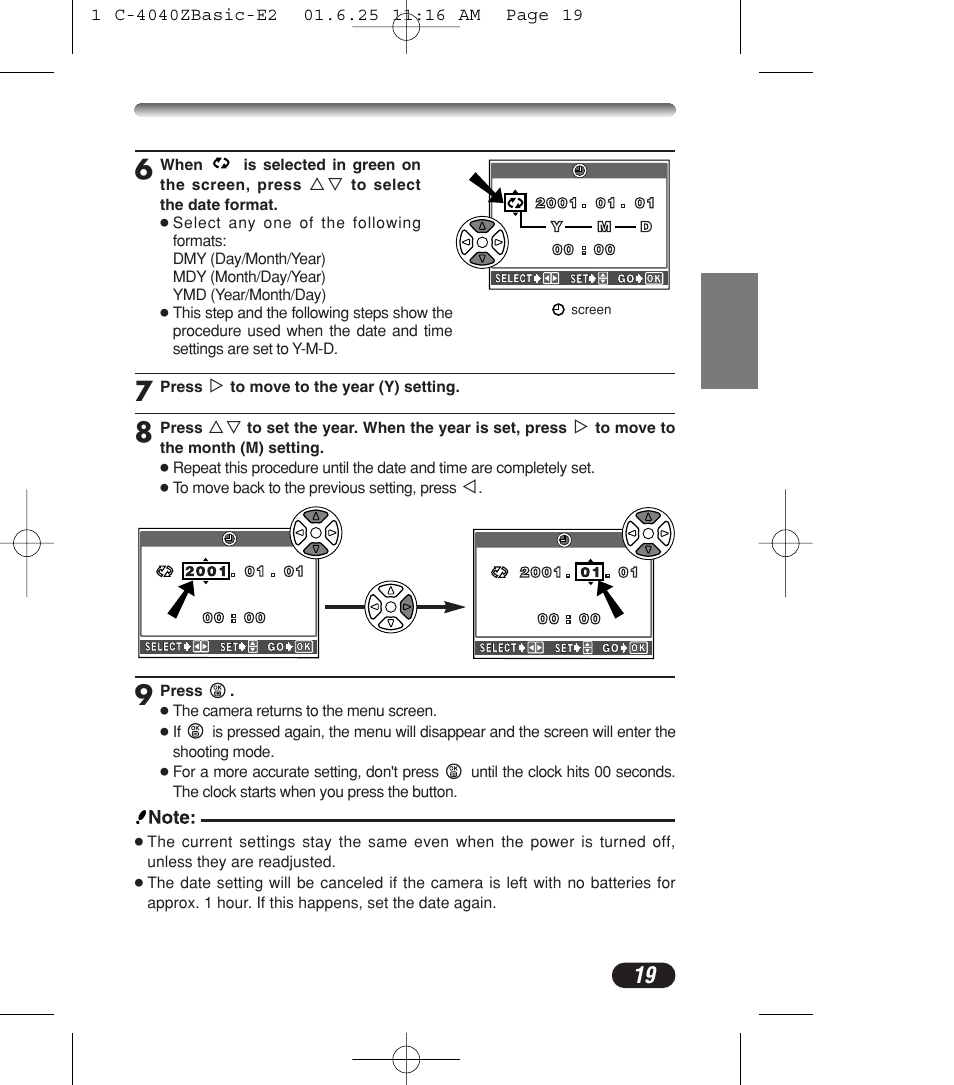 Olympus C-4040ZOOM User Manual | Page 19 / 196