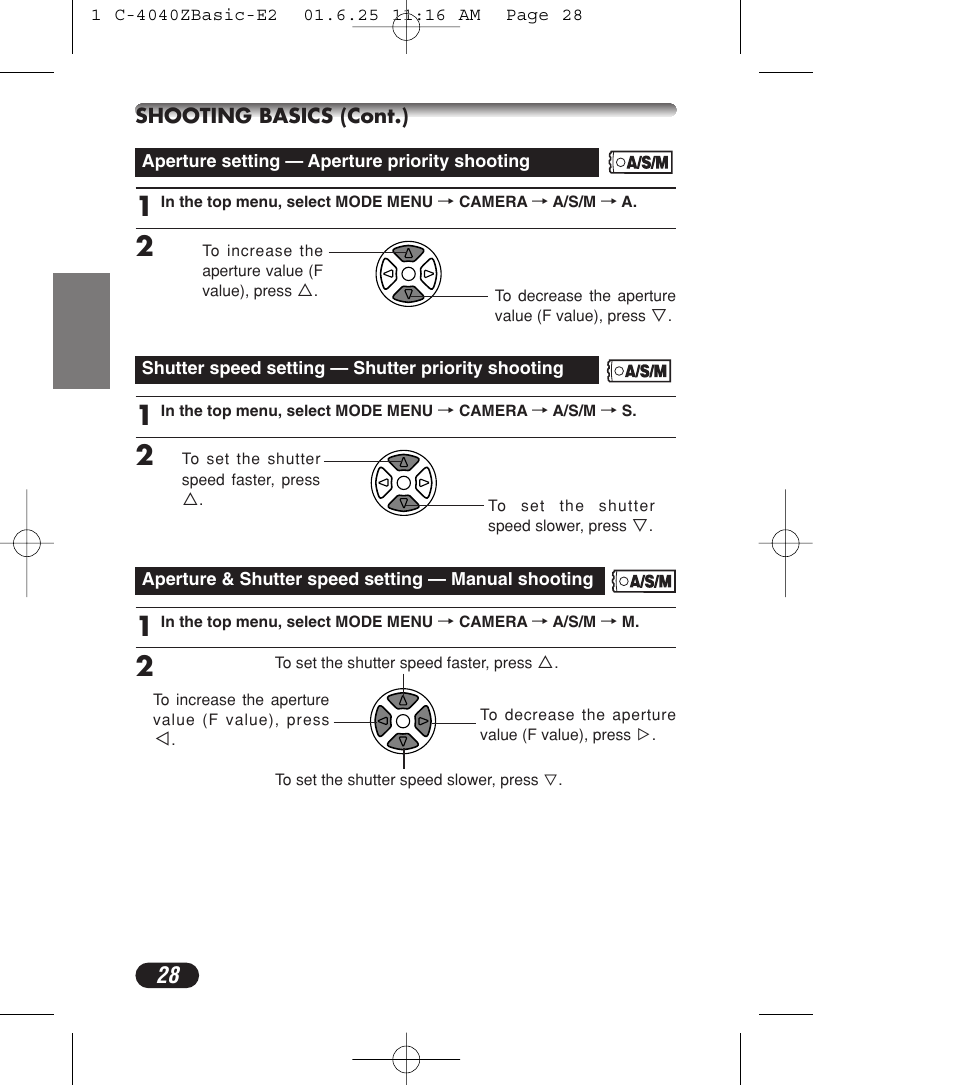 Olympus C-4040ZOOM User Manual | Page 28 / 196