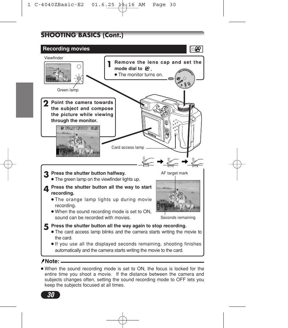 Olympus C-4040ZOOM User Manual | Page 30 / 196