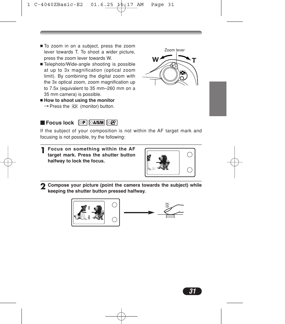 Olympus C-4040ZOOM User Manual | Page 31 / 196