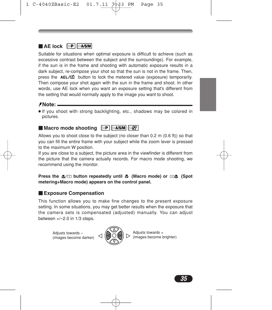 Olympus C-4040ZOOM User Manual | Page 35 / 196