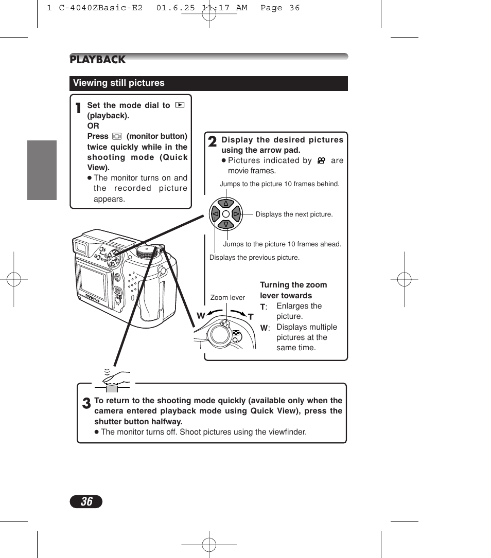 Olympus C-4040ZOOM User Manual | Page 36 / 196