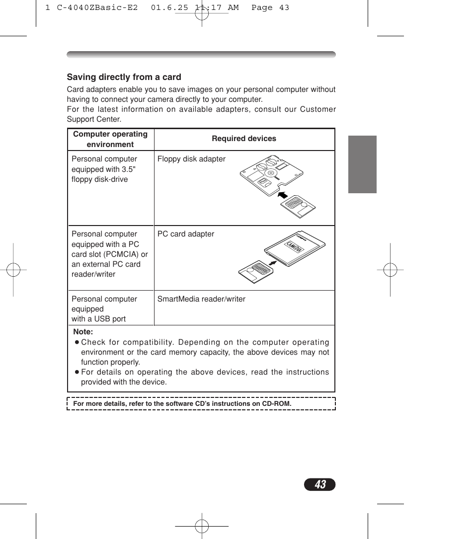 Olympus C-4040ZOOM User Manual | Page 43 / 196