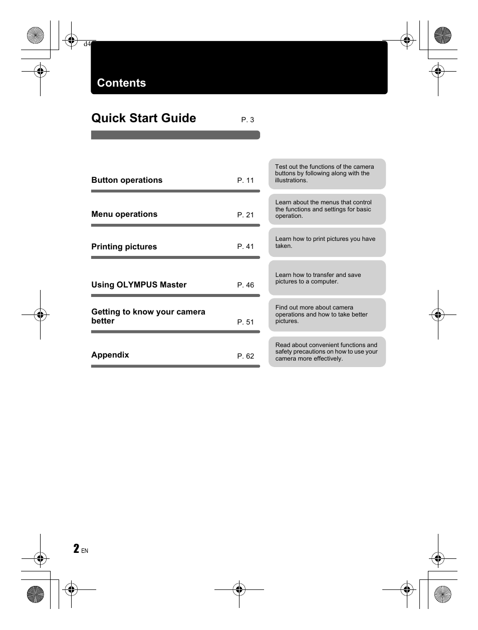 Olympus 1030 SW User Manual | Page 2 / 84