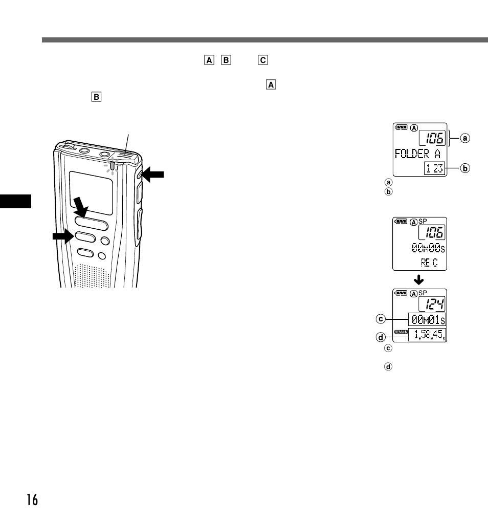 Recording | Olympus DS-2000 User Manual | Page 16 / 44