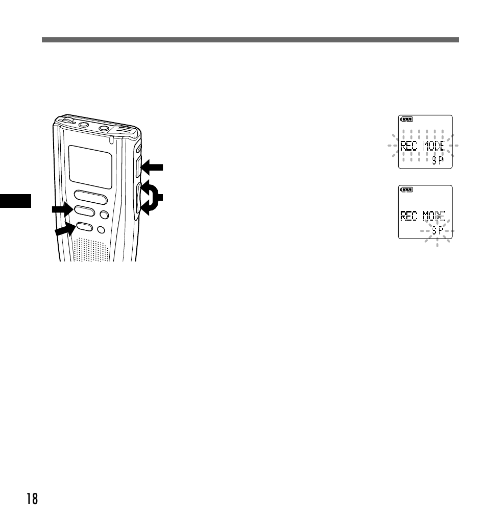 Recording modes | Olympus DS-2000 User Manual | Page 18 / 44