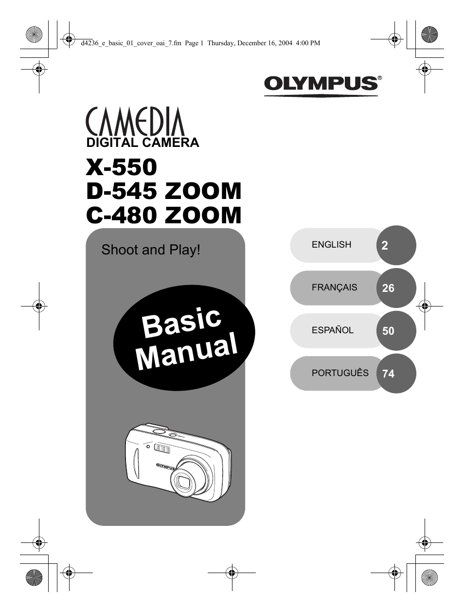 Olympus C-480 User Manual | 100 pages