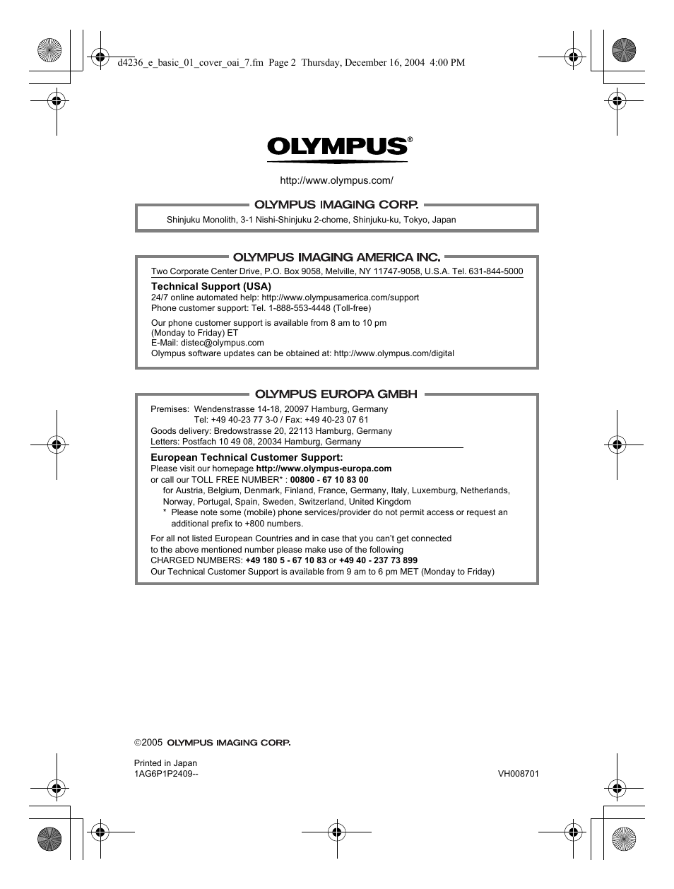 Olympus C-480 User Manual | Page 100 / 100