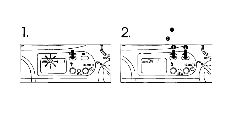 Correcting the data, Press the mode button for two seconds or longer | Olympus zoom2000 DLX User Manual | Page 31 / 44