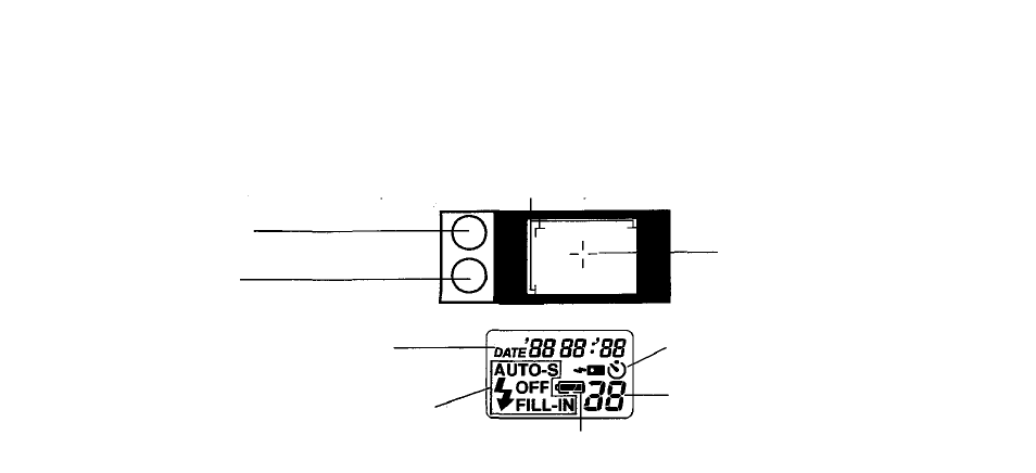 Viewfinder display/lcd panel, Viewfinder display, Lcd panel | Olympus zoom2000 DLX User Manual | Page 6 / 44