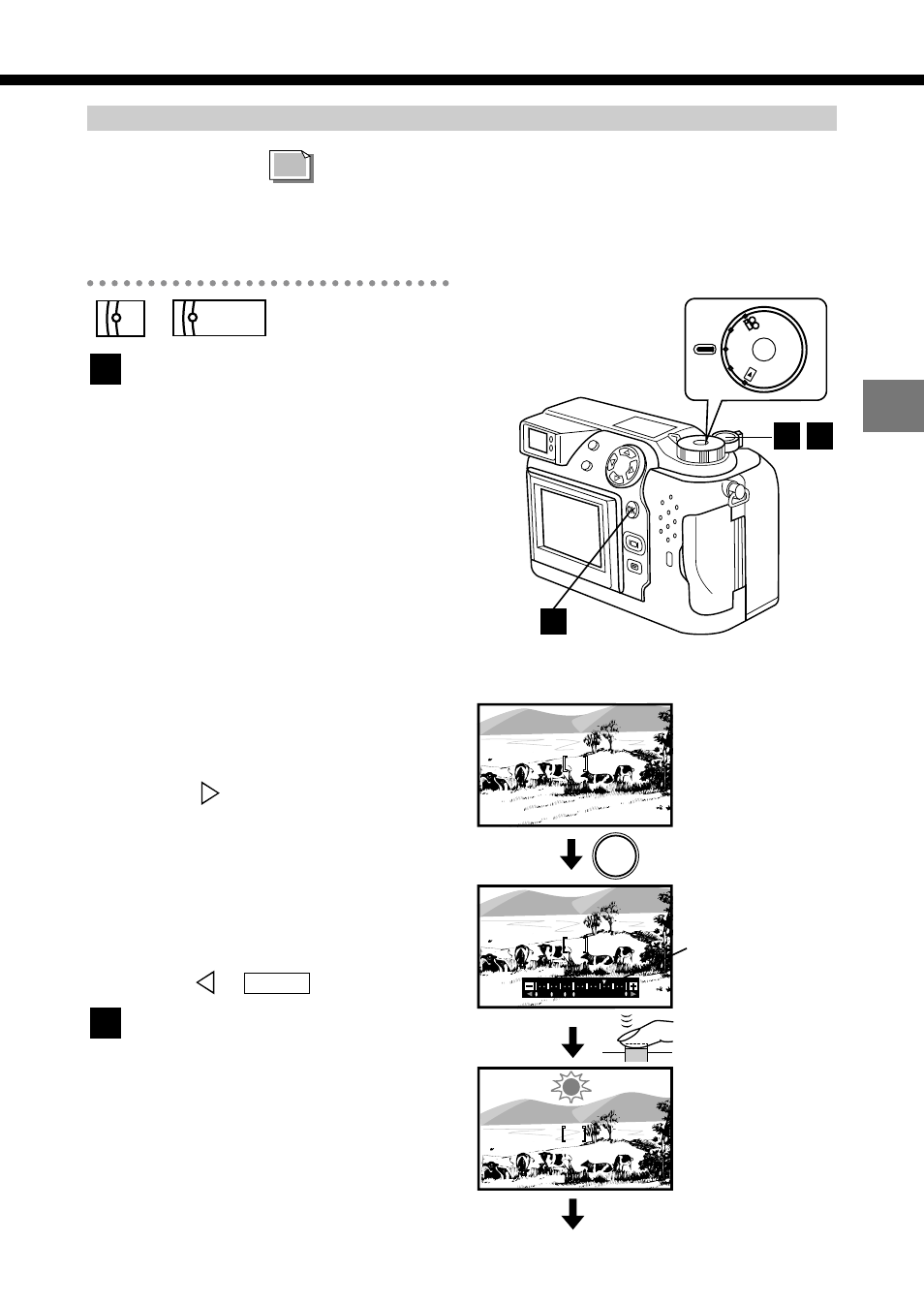 Measuring the average brightness (multi- metering), Taking picture with pre-fixed exposure, Custom photography | Olympus C-2040ZOOM User Manual | Page 101 / 224