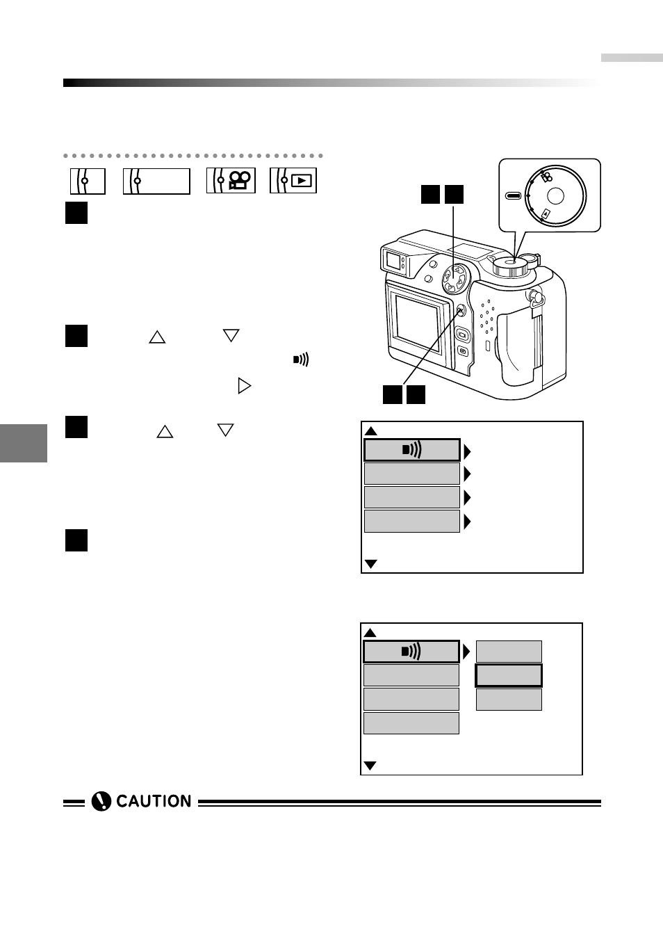 Changing the camera's warning tone volume (beep), Mode setup, Display the mode setup screen | Normal, Off on low, Off low high | Olympus C-2040ZOOM User Manual | Page 182 / 224