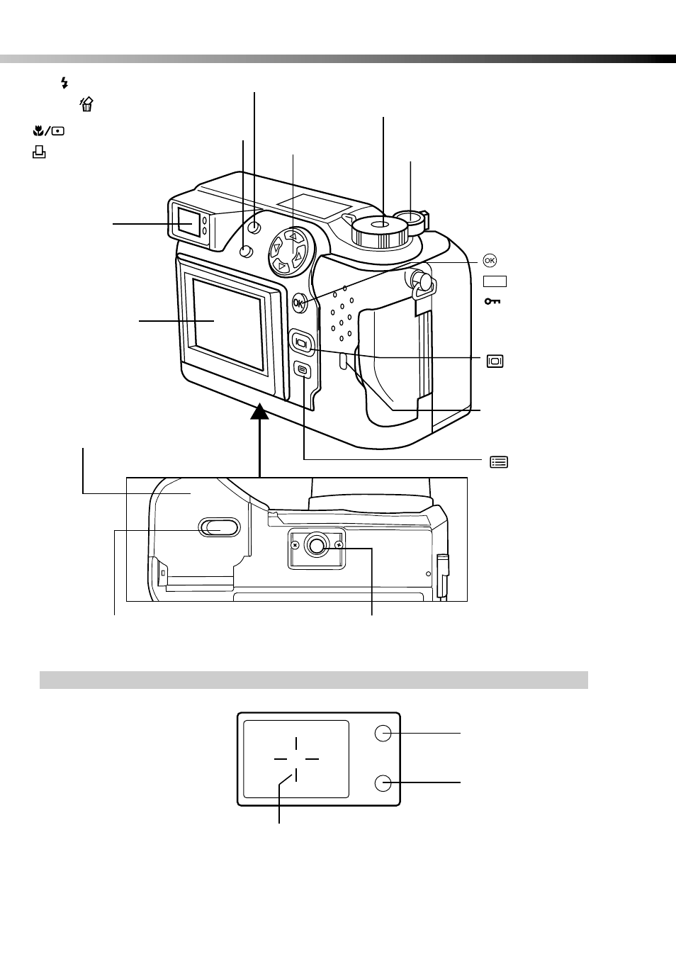 Viewfinder, Names of parts | Olympus C-2040ZOOM User Manual | Page 24 / 224