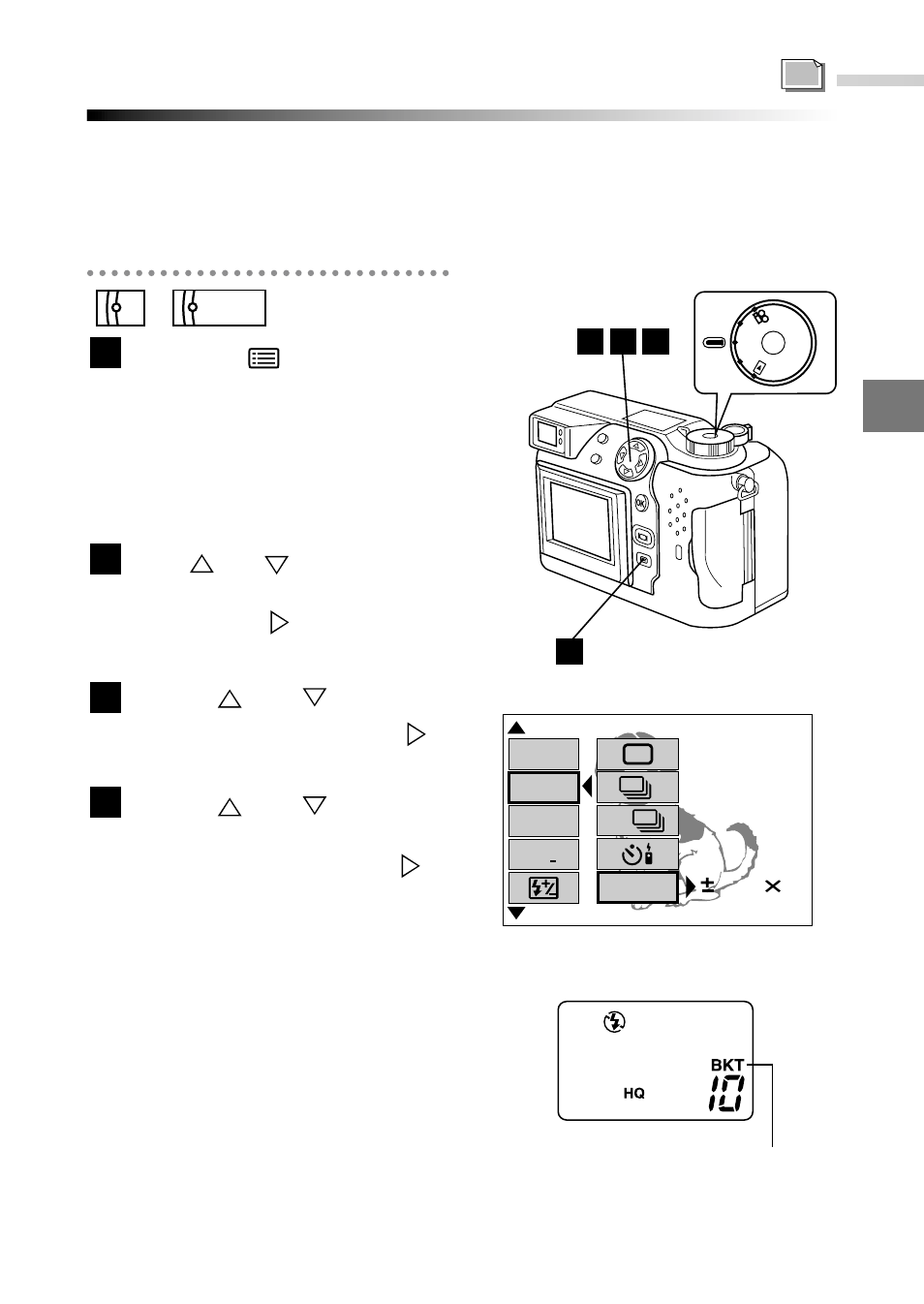 Custom photography, Press the (menu) button | Olympus C-2040ZOOM User Manual | Page 93 / 224