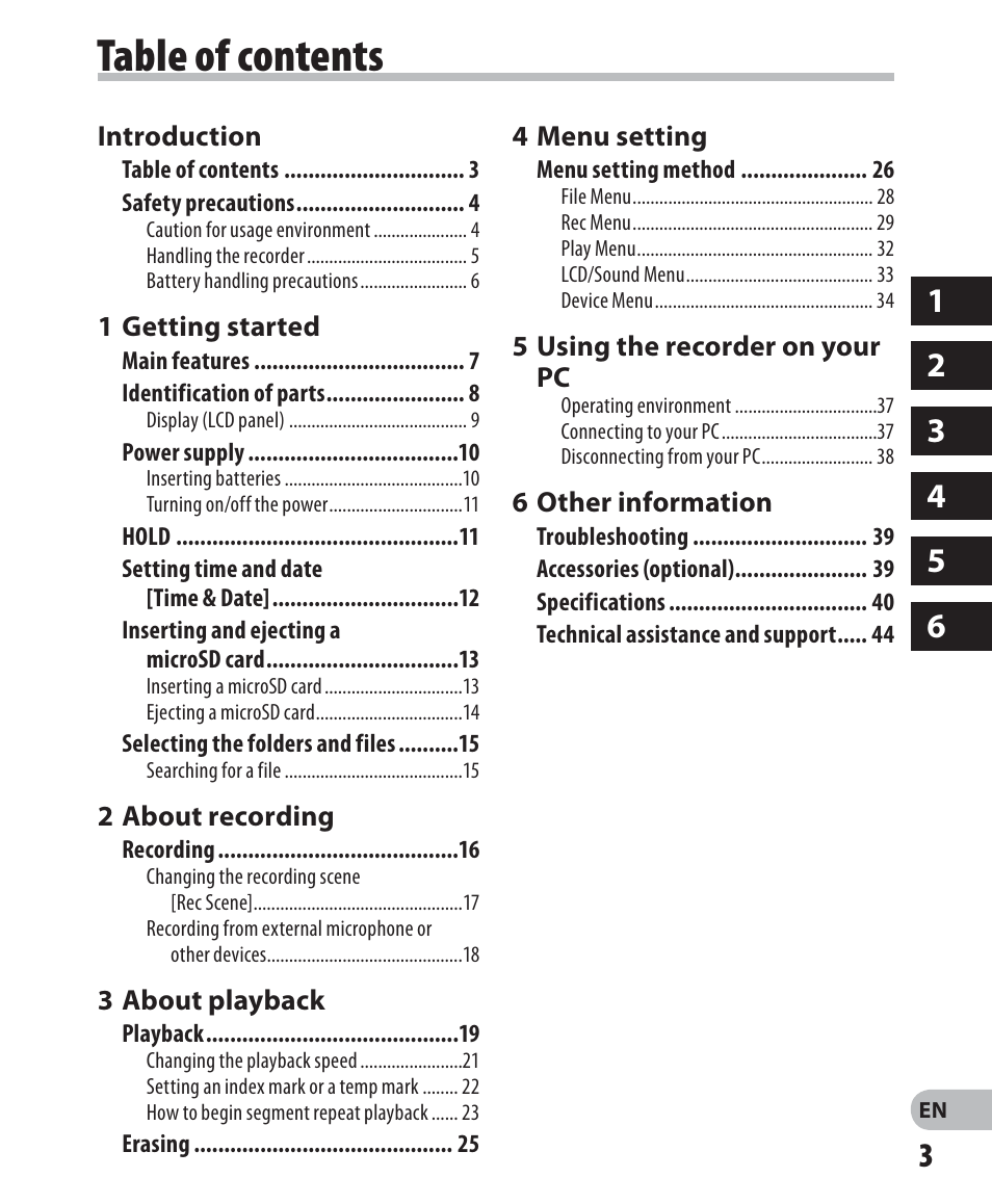 Olympus VN-702PC User Manual | Page 3 / 45