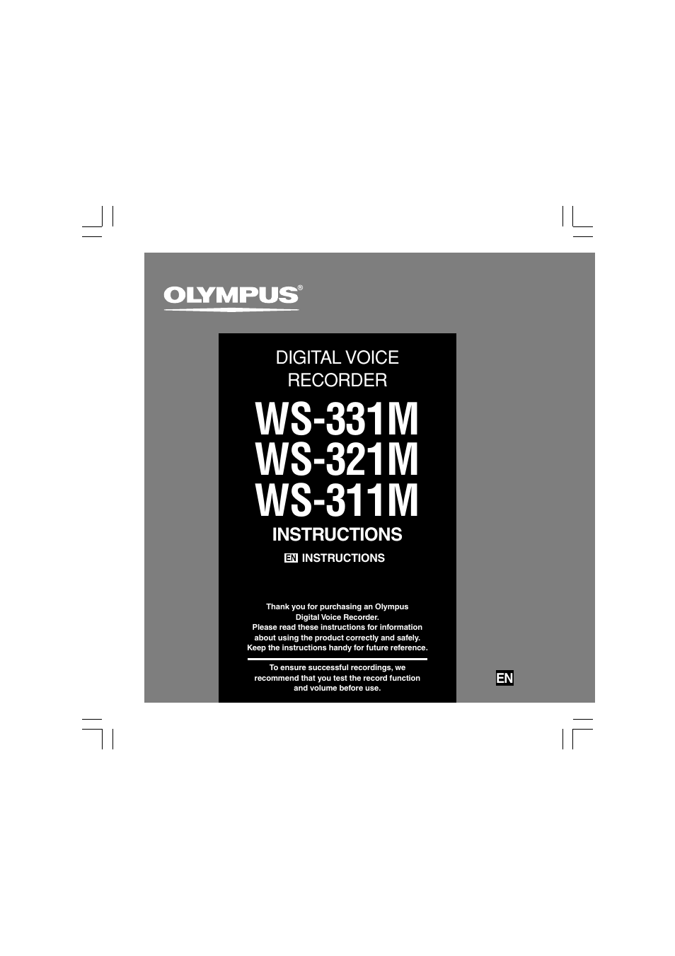 Olympus WS-321M User Manual | 102 pages