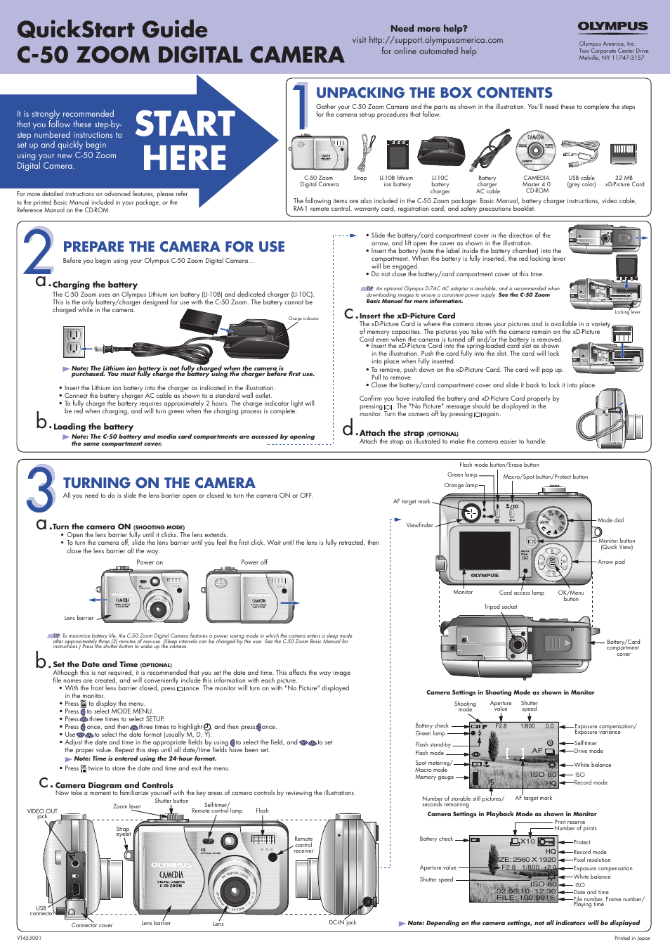 Olympus C-50 User Manual | 2 pages