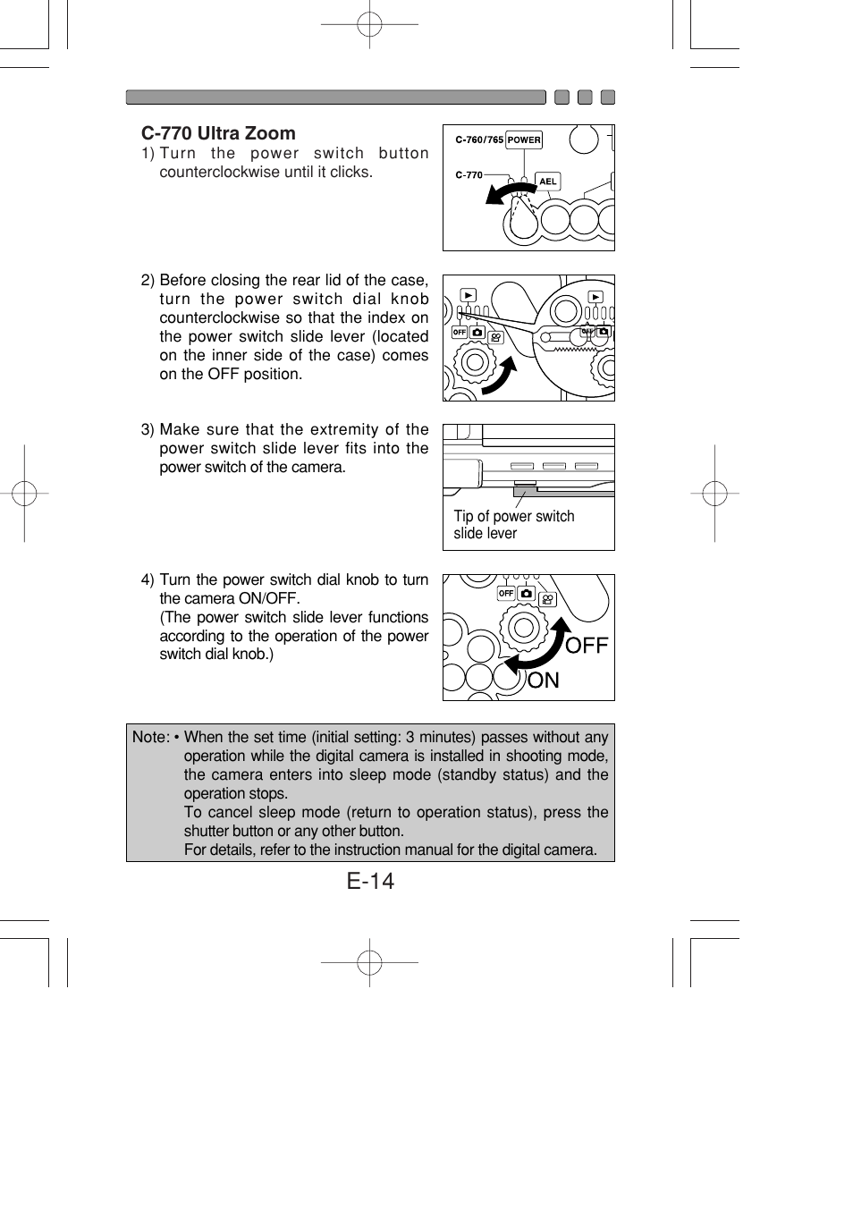 E-14 | Olympus PT-022 User Manual | Page 15 / 43