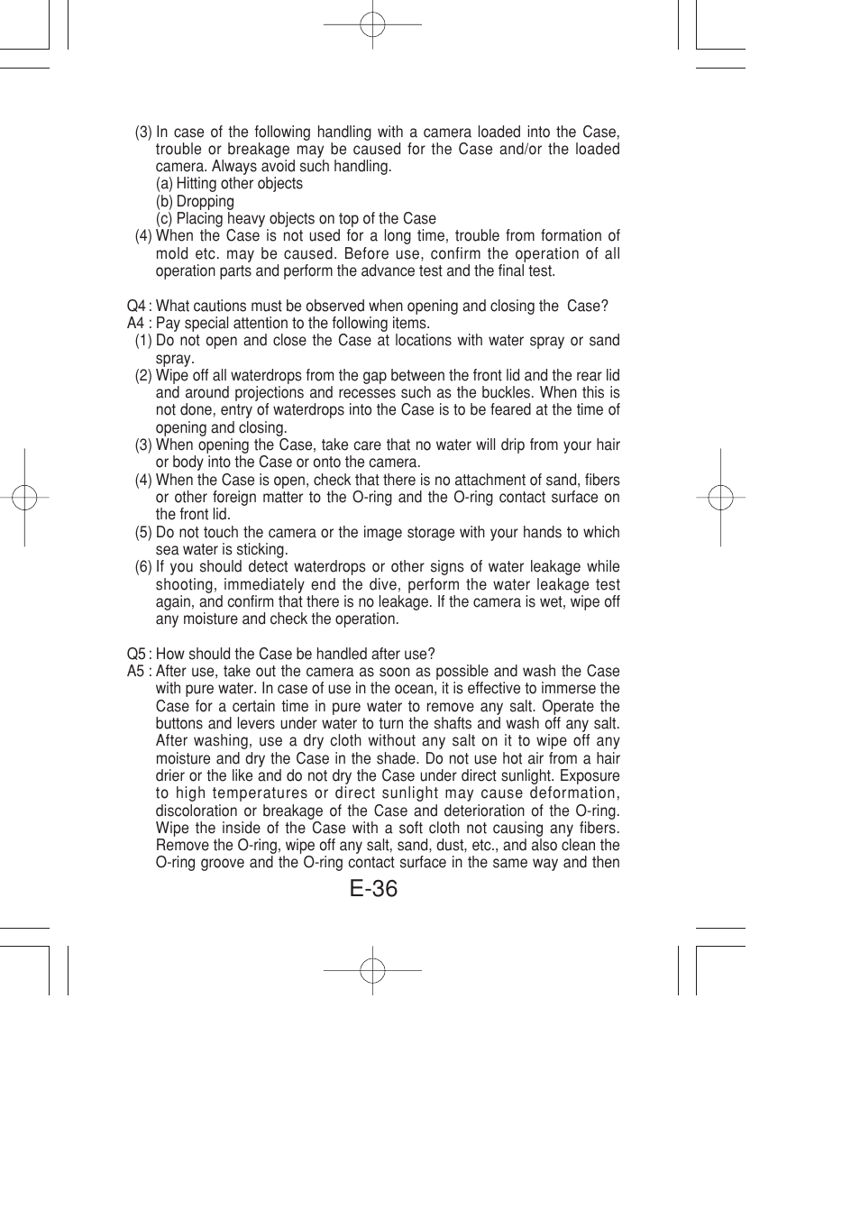 E-36 | Olympus PT-022 User Manual | Page 37 / 43