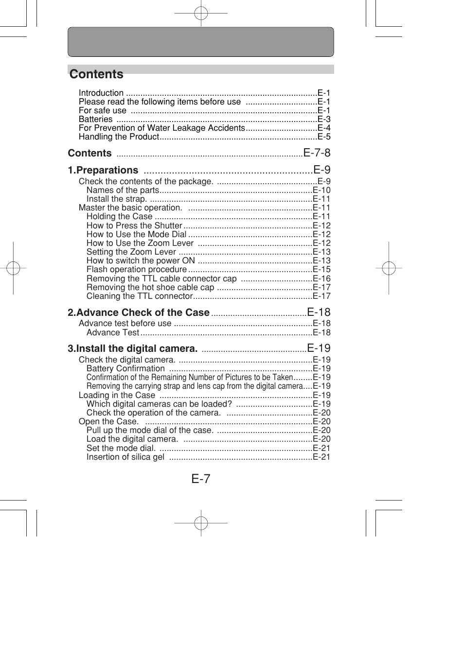 Olympus PT-022 User Manual | Page 8 / 43