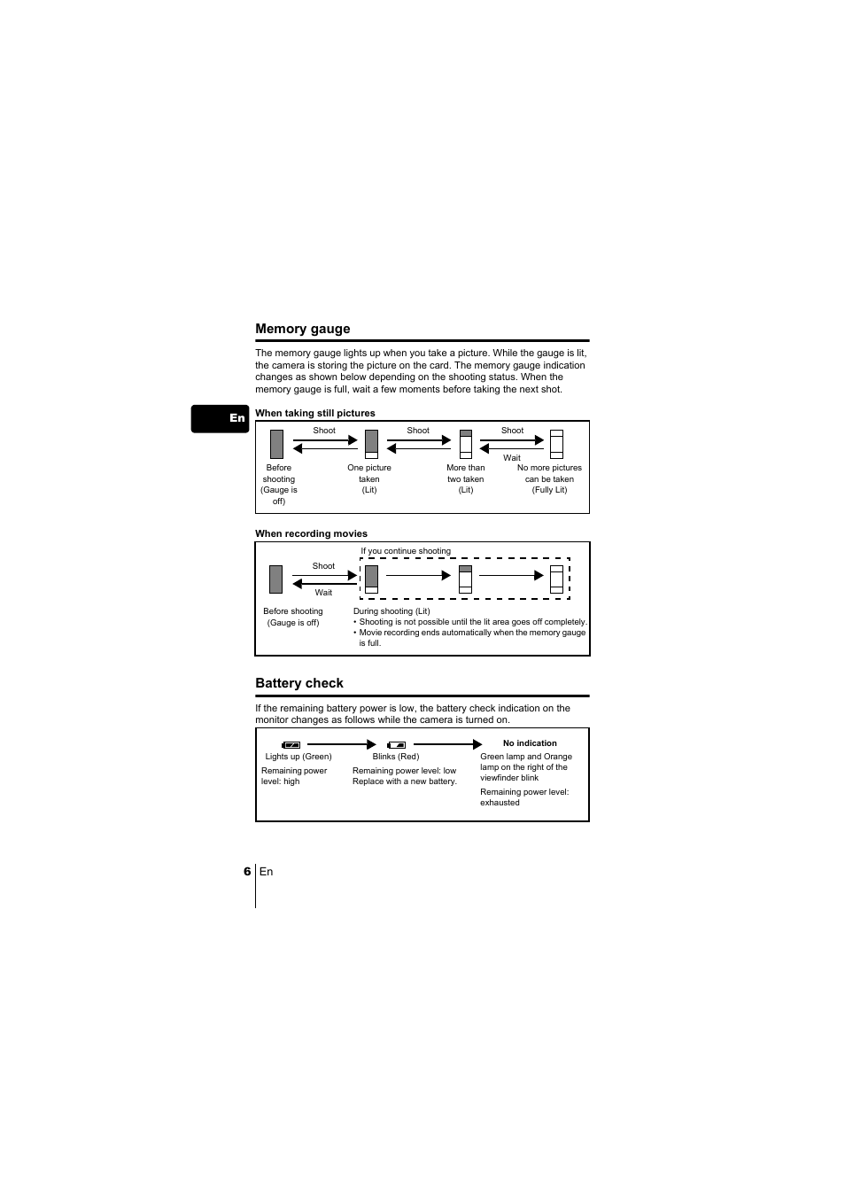Battery check, 6 en en | Olympus C-220 Zoom User Manual | Page 6 / 180
