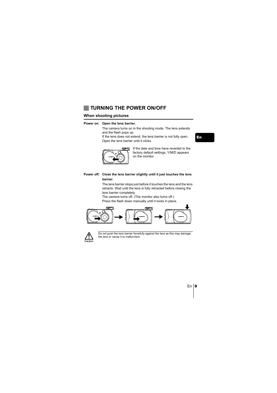 Jturning the power on/off | Olympus C-220 Zoom User Manual | Page 9 / 180