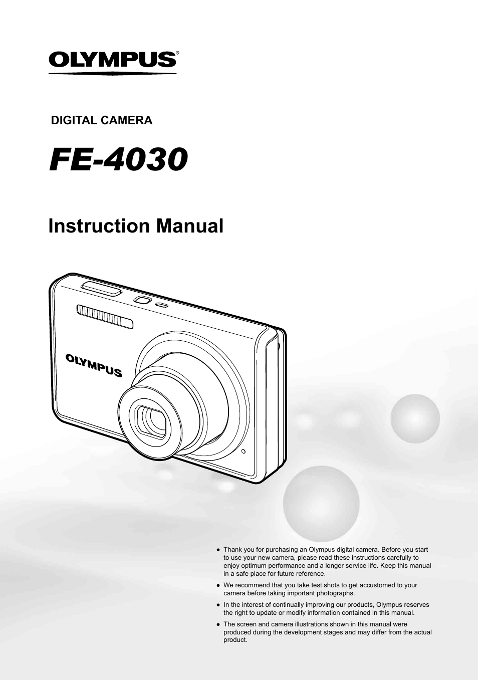 Olympus FE-4030 User Manual | 61 pages