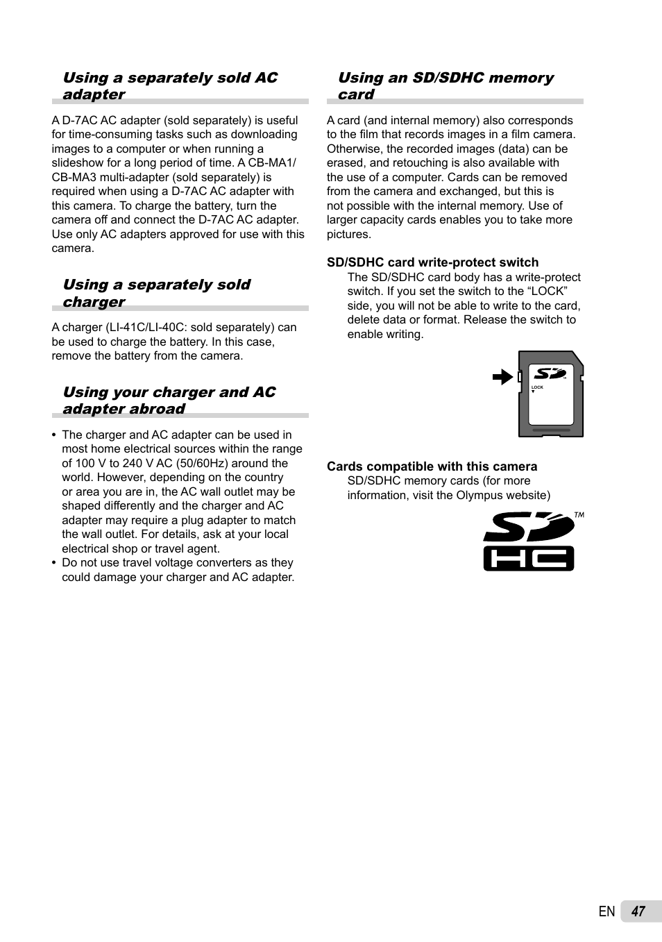 Olympus FE-4030 User Manual | Page 47 / 61