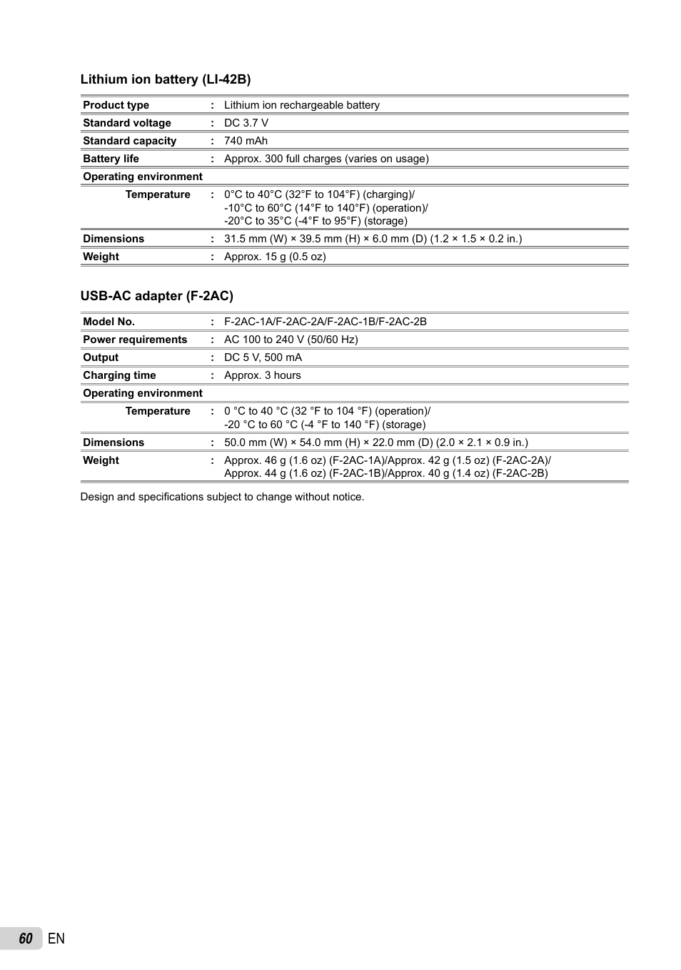 60 en | Olympus FE-4030 User Manual | Page 60 / 61