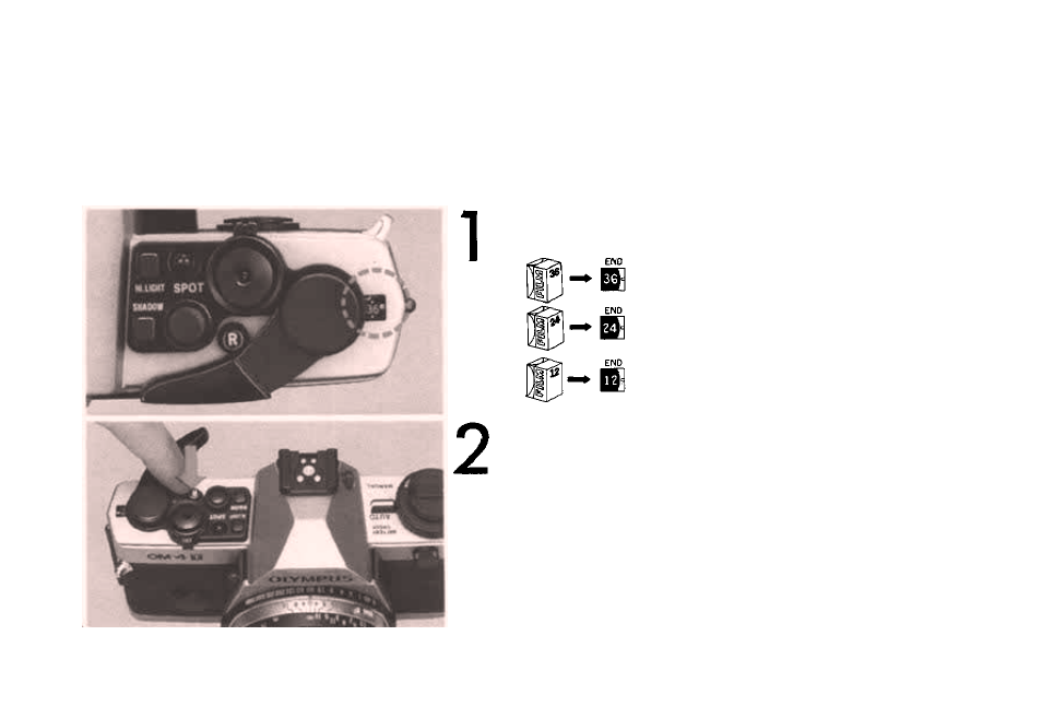 Rewinding the film | Olympus om-4t User Manual | Page 23 / 74