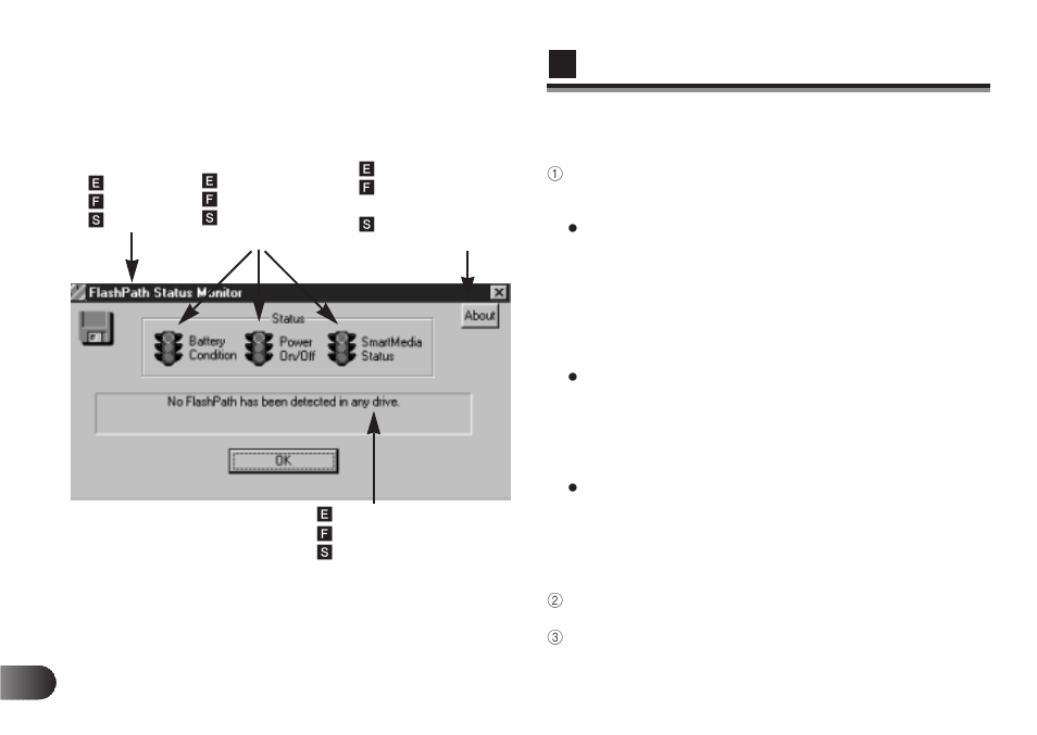 Flshstat.exe screen configuration | Olympus Floppydisk Adapter MAFP-1E User Manual | Page 68 / 116