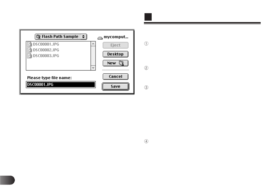 Specifying the read file copy destination | Olympus Floppydisk Adapter MAFP-1E User Manual | Page 86 / 116