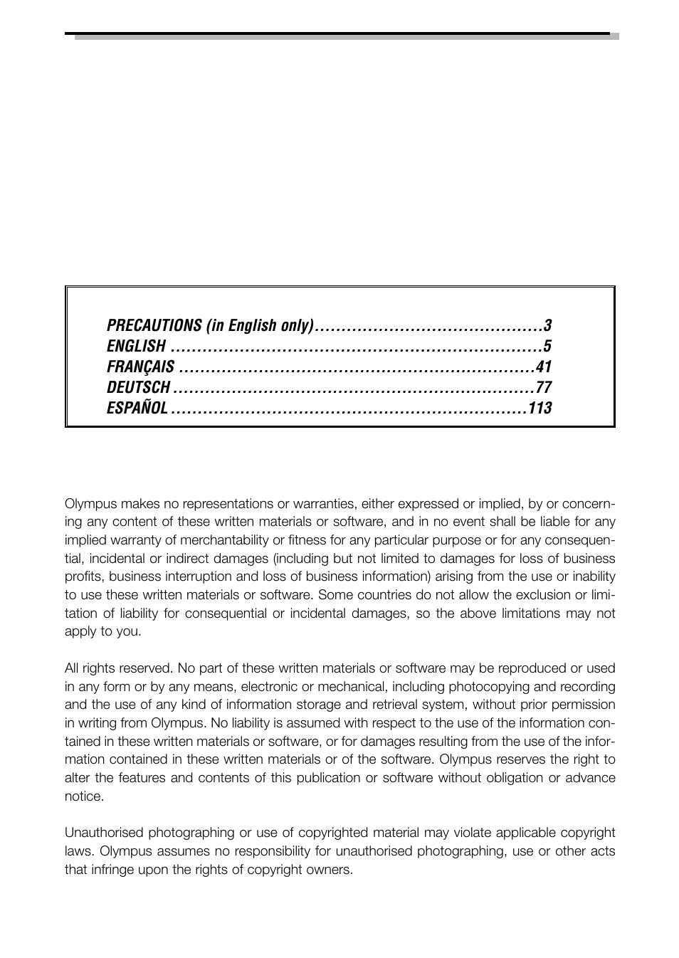 Olympus C-3040ZOOM User Manual | Page 2 / 148