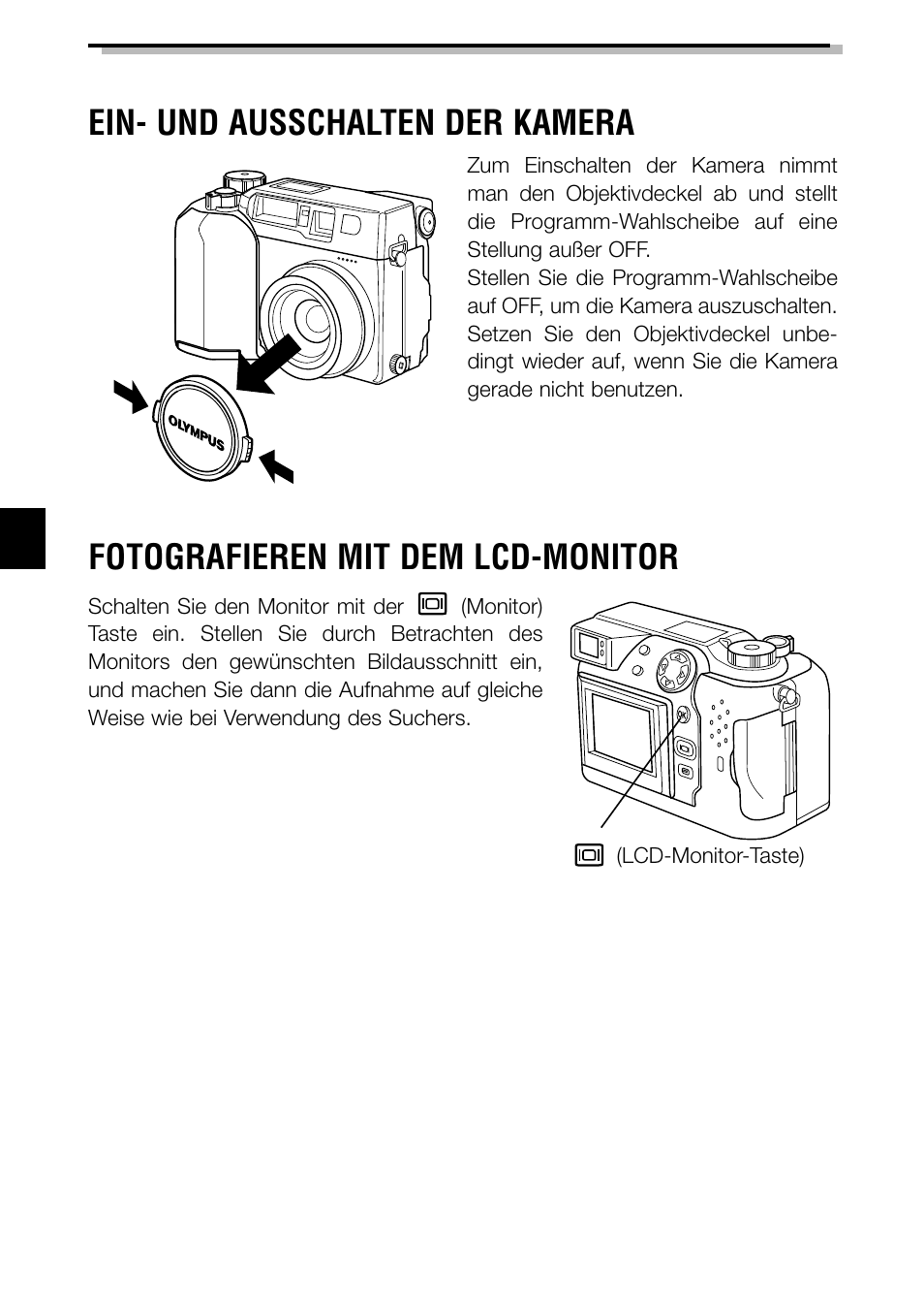 Fotografieren mit dem lcd-monitor | Olympus C-3040ZOOM User Manual | Page 88 / 148
