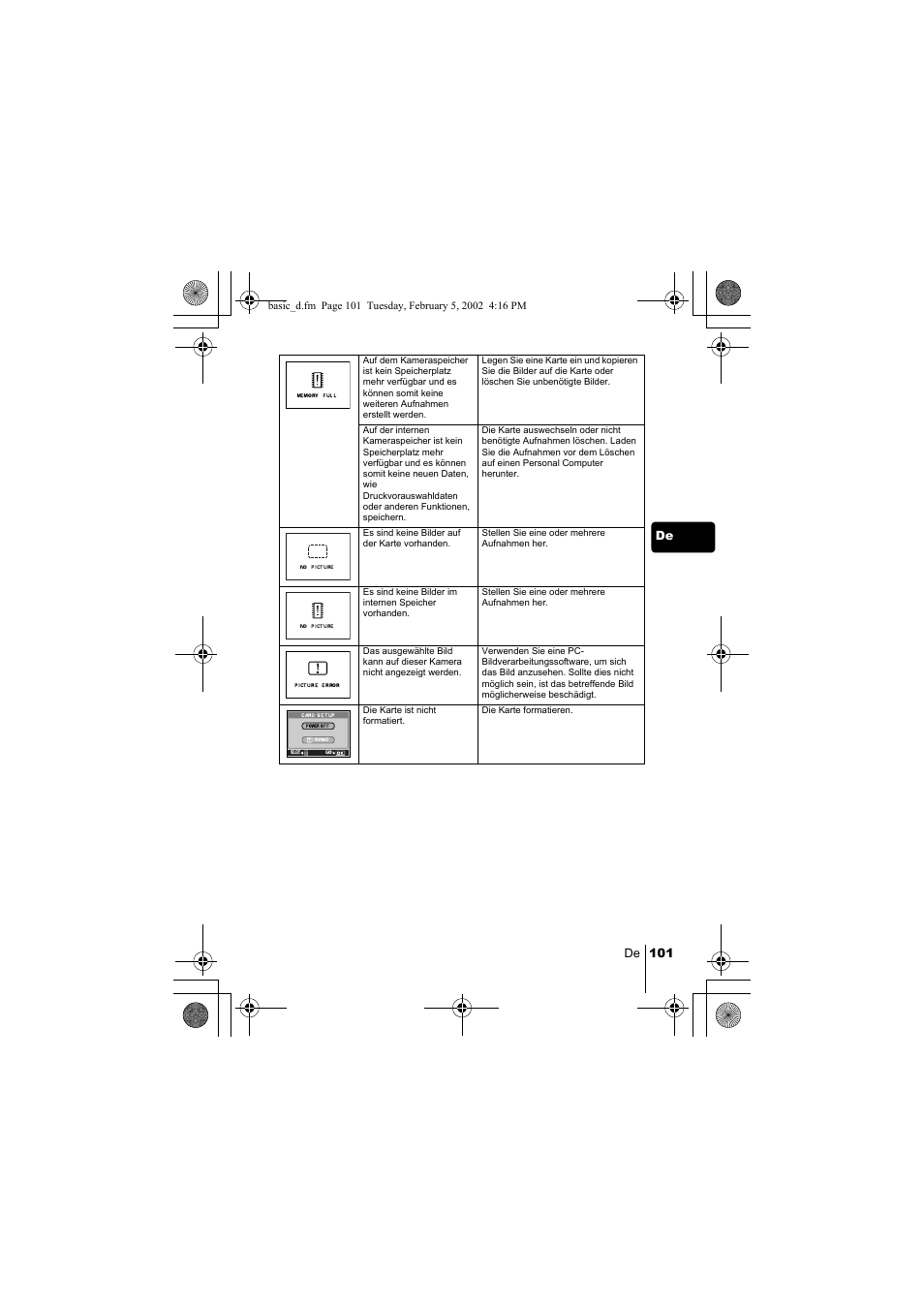 De 101 de | Olympus C-120 User Manual | Page 101 / 172