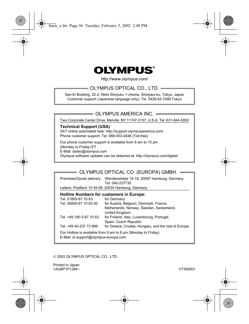 Olympus C-120 User Manual | Page 172 / 172